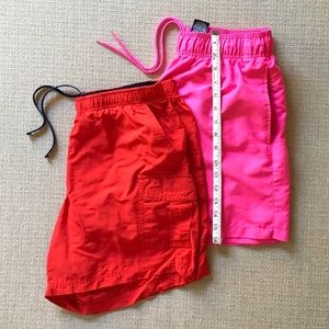 LL Bean men’s swim trunks cargo + pink George swim